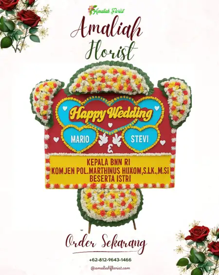 Papan Bunga Pernikahan Sarampingan